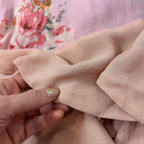 Free People Mini Dress Medium Pink Sleeveless Floral Faded Bloom Sleeveless M - Picture 11 of 16